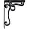 Ekena Millwork Orleans Wrought Iron Bracket, (Triple center brace), Antiqued Pewter 2"W x 7 1/2"D x 10"H BKTM02X07X10TOLAPW - alternate 4